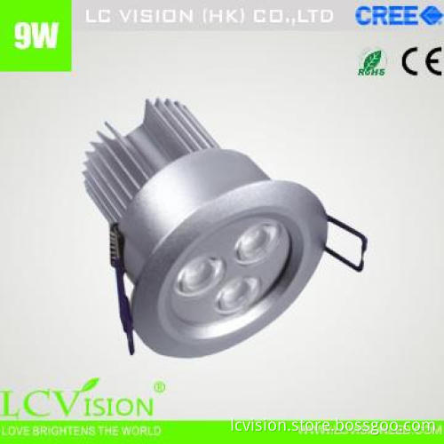 LED lighting /9W CREED Dimmable LED Down light /Fixed/5 years warranty